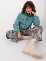 Hurt Turkusowa krótka kurtka zimowa