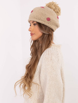 Hurtownia Beżowa zimowa czapka typu beret