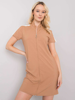 Camelowa sukienka na co dzień Seppa RUE PARIS