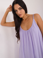 Hurt Liliowy top z ozdobnymi ramiączkami OCH BELLA