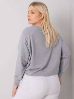 Szara melanżowa bluza plus size z napisem Marlow