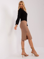 Hurtownia Czarno-camelowy dwuczęściowy komplet casualowy RUE PARIS