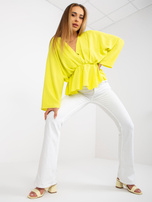 Hurtownia online Żółta bluzka one size z dekoltem V Raquela