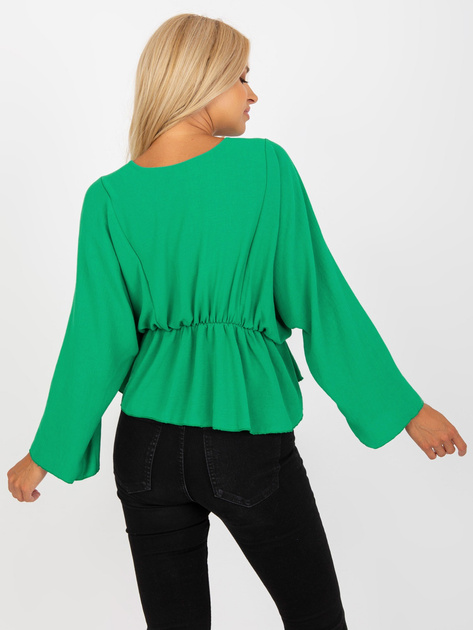 Hurt Zielona bluzka one size z szerokimi rękawami Raquela