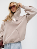 Dunkelbeige Sweatshirt mit Taschen Lille RUE PARIS.