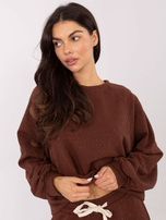 Brązowa błyszcząca bluza od kompletu