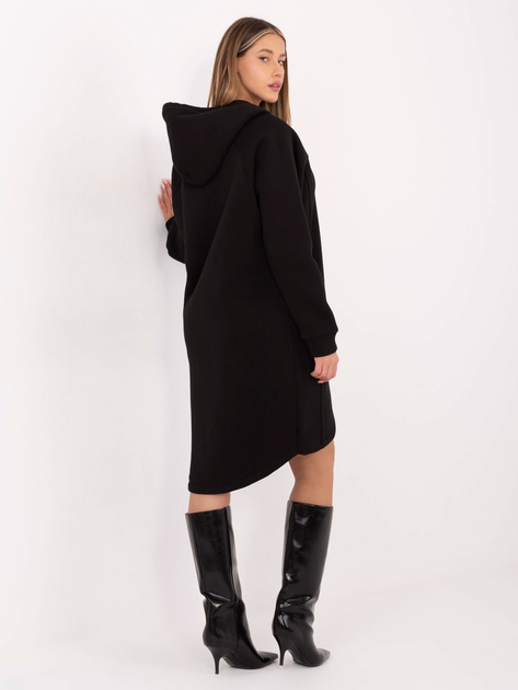 Czarna asymetryczna bluza z suwakiem