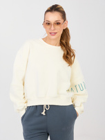  Ecru dresowa bluza z bufiastymi rękawami NATURAL SIDE