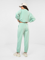 Miętowy damski komplet ze spodniami typu jogger 