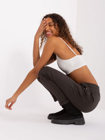 Hurt Khaki dresowe spodnie basic z kieszeniami Aprilia