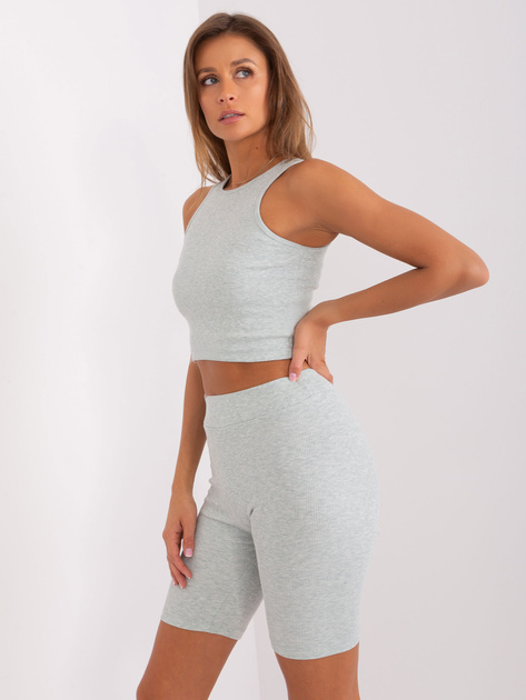 Hurt Jasnoszary melanżowy komplet trzyczęściowy z topem