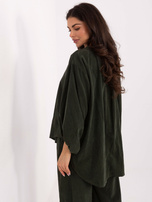 Khaki sztruksowa bluzka od kompletu