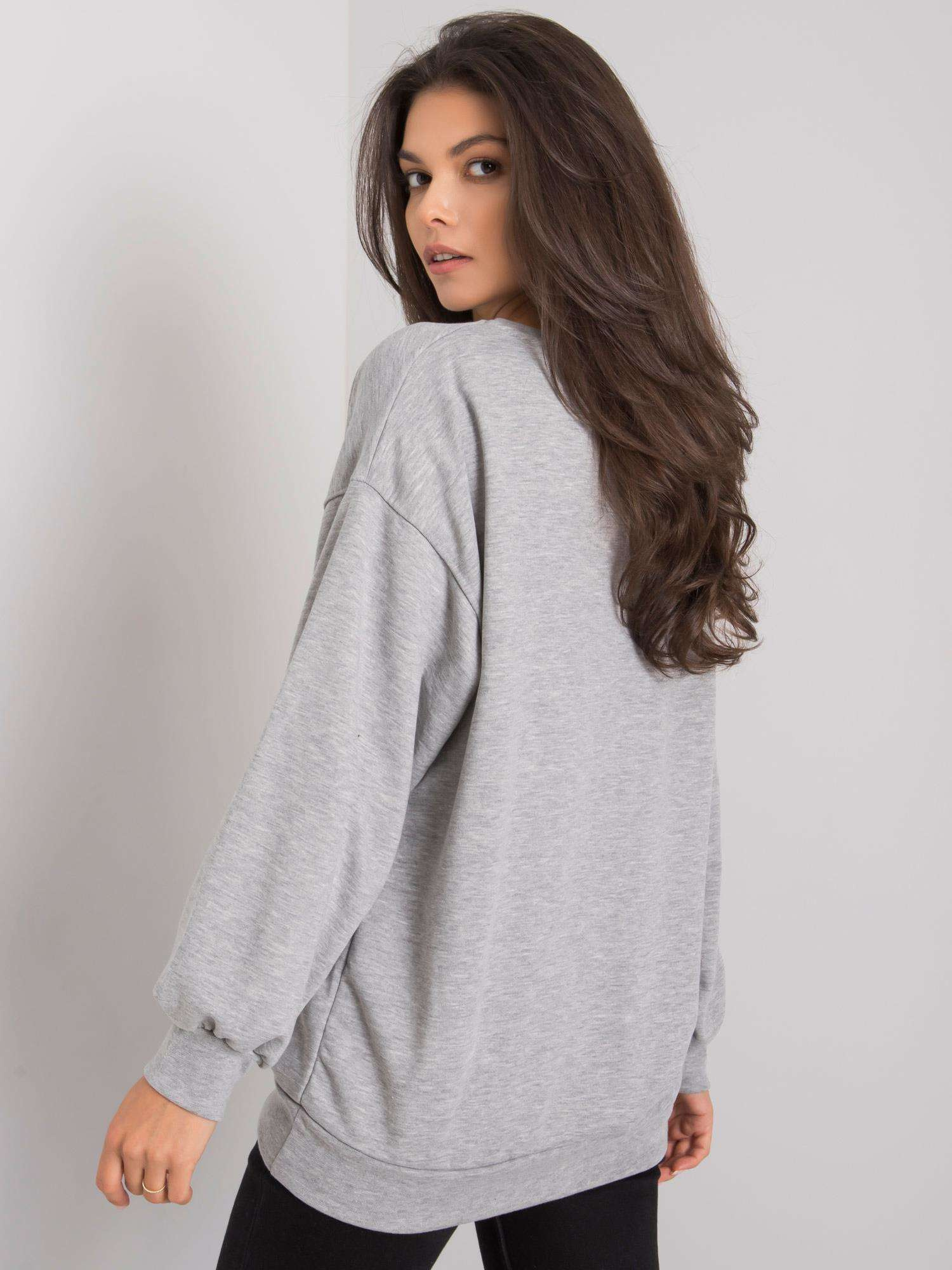 Graue Sweatshirt mit dem Druck "Basile".