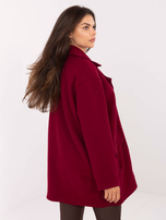 Bordeauxfarbener Oversize-Mantel RUE PARIS.