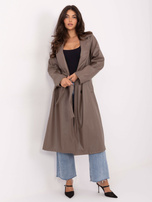 Fango long coat made of eco-leather RUE PARIS.