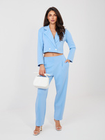 Pastelowy niebieski dresowy komplet w eleganckim stylu RUE PARIS 