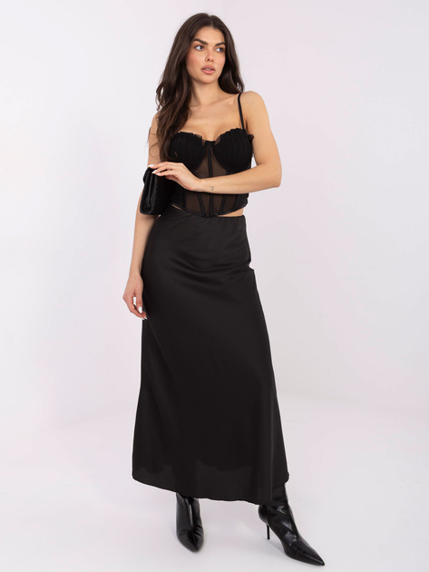 Czarny gorsetowy top z siateczki