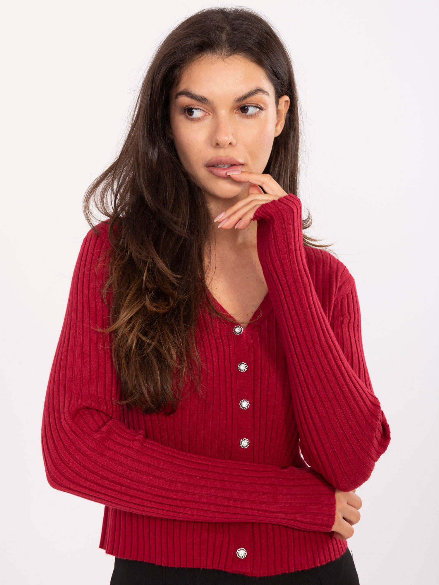 Sweter bordowy
