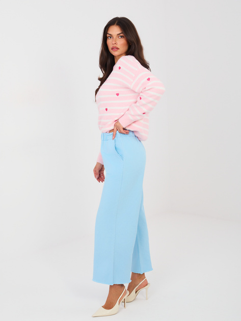 Jasnoniebieskie jeansowe spodnie z szeroką nogawką