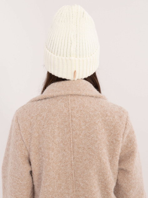 Hurtownia Ecru damska czapka na zimę RUE PARIS