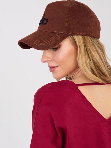 Bordowa bluzka basic z odkrytymi plecami RUE PARIS