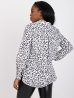 Biała bluzka z nadrukiem i długim rękawem Inesa