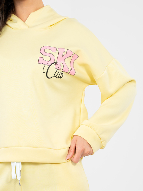 Pastelowy żółty dresowy komplet z miękkiego materiału RUE PARIS