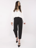 Czarne spodnie cygaretki z gumką w pasie OCH BELLA