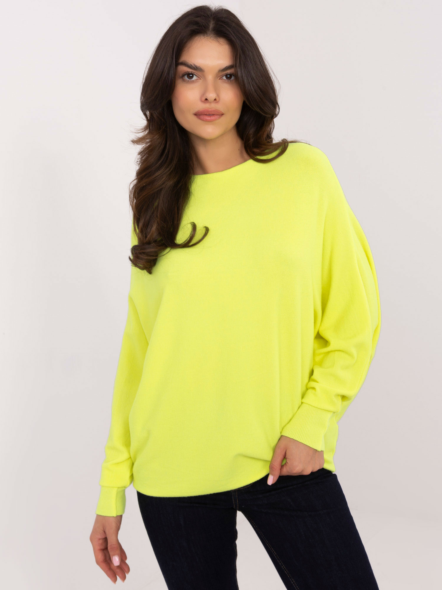 Hurt Fluo żółty sweter oversize z długim rękawem