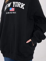 Czarna dresowa bluza z ociepleniem