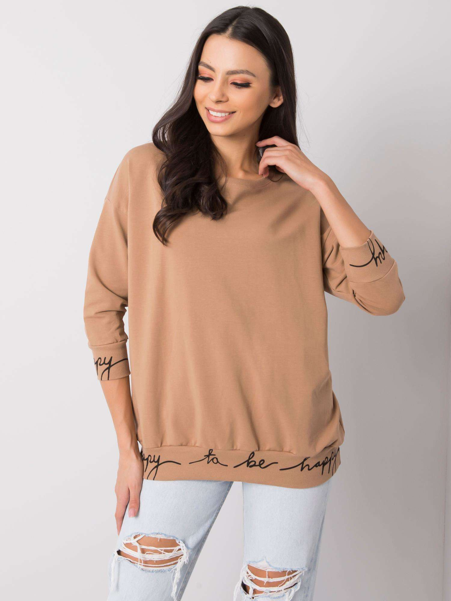 Kamel-Farbe Pullover Charliza.