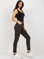 Hurt Khaki bawełniane spodnie dresowe z gumką w pasie