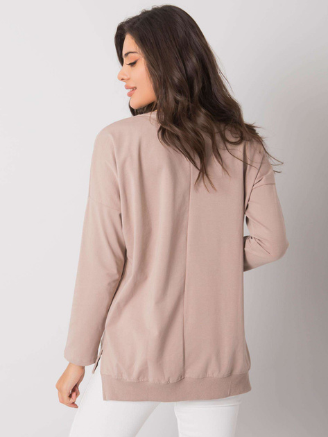 Ciemnobeżowa damska bluzka bawełniana Dover RUE PARIS