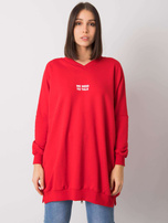 Czerwona tunika plus size bawełniana Raella