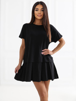 Czarna sukienka oversize z bawełny RUE PARIS
