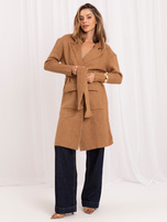 Kameliger Cardigan mit Bindung Cordie RUE PARIS.