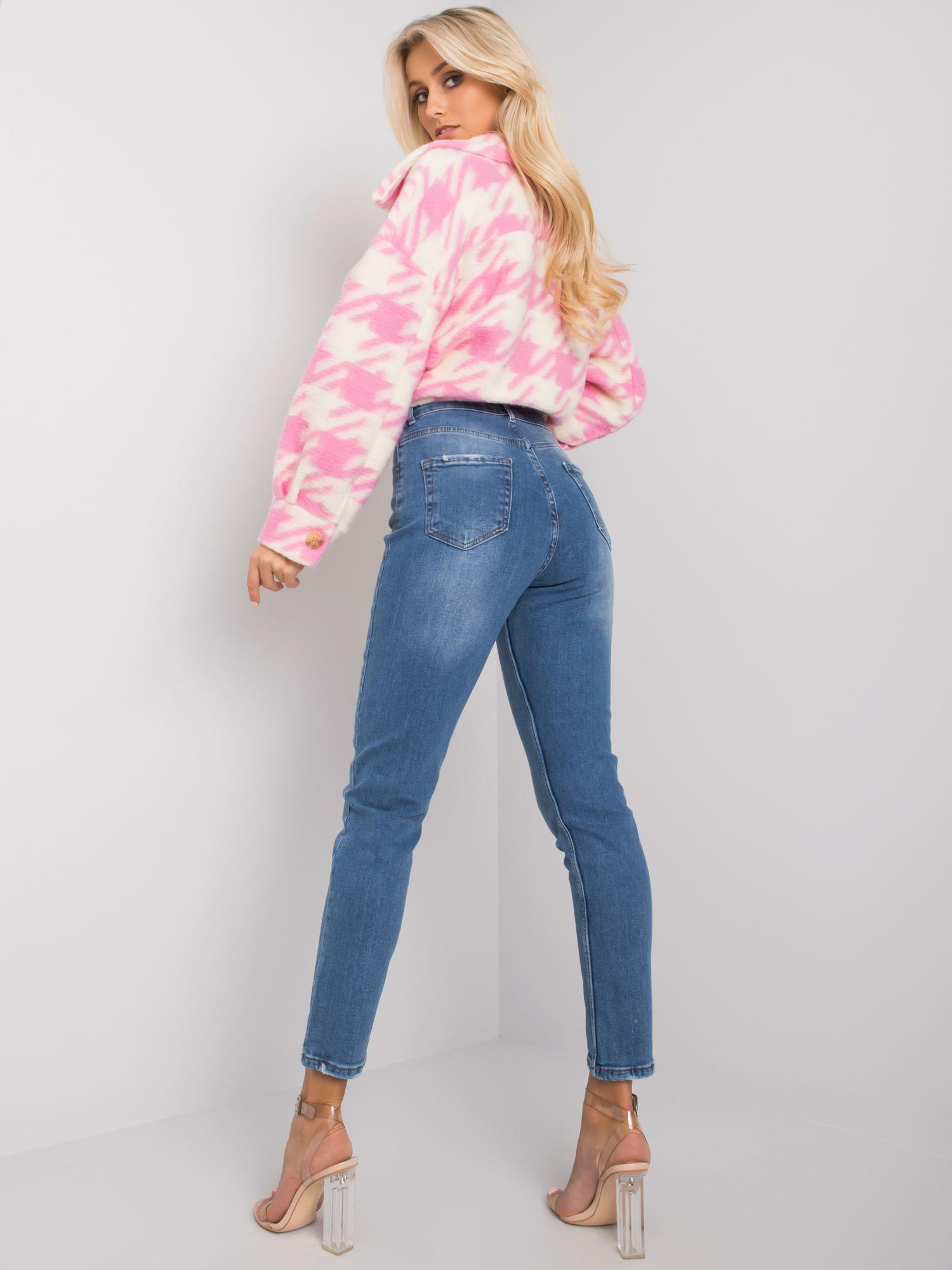Niebieskie jeansy damskie regular Silves