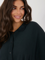 Czarna sukienka szmizjerka z muślinu 