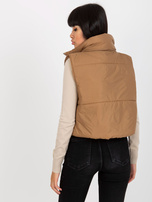 Hurt Jasnobrązowa krótka kamizelka puchowa OCH BELLA