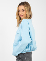 Jasnoniebieska casualowa koszula z bawełny RUE PARIS  