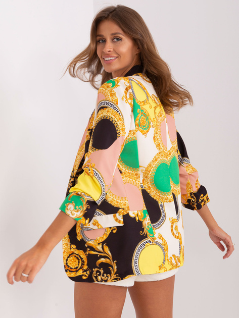 Hurt Czarno-beżowa marynarka z marszczonym rękawem