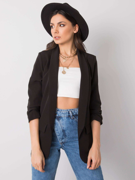 Czarna marynarka damska Eva OCH BELLA
