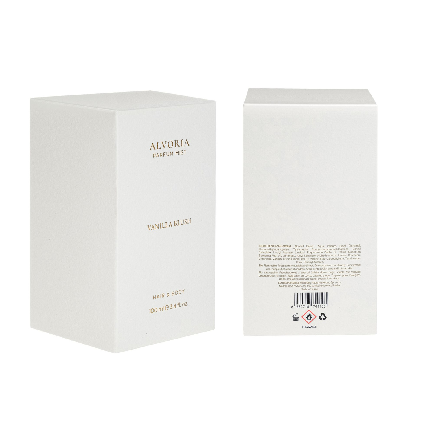 Vanilijeva roza - Telo meglica Alvoria 100ml.