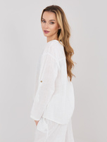 Ecru bawełniana bluzka na lato 