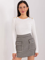 Hurt Ecru bluzka z ozdobnymi guzikami BASIC FEEL GOOD