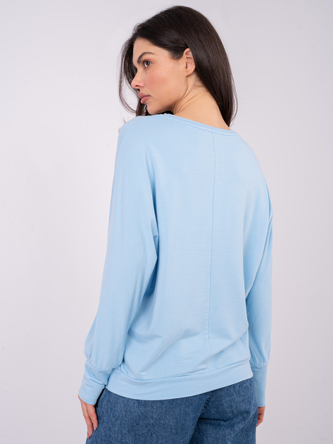 Jasnoniebieska bluzka oversize z modalu