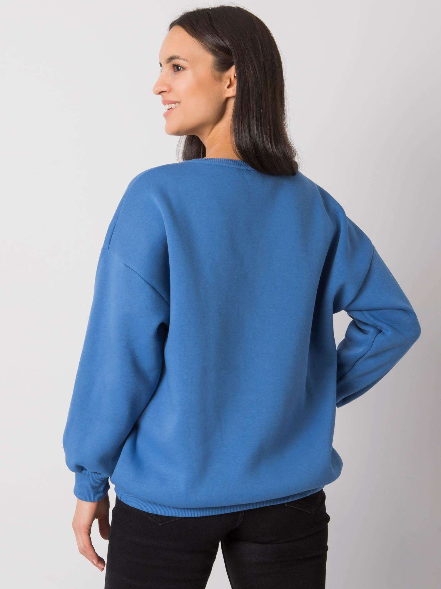 Niebieska bluza bez kaptura damska Cherbourg