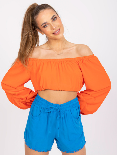 Niebieskie damskie szorty na lato z wiskozy Miya FRESH MADE