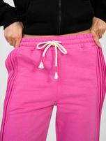 Ciemnoróżowe dresowe spodnie z kieszeniami NATURAL SIDE 