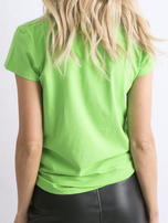 Jasnozielony t-shirt z okraglym dekoltem Peachy